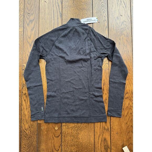 Smartwool Women’s Merino 250 1/4 Zip Baselayer Top Charcoal Heather Medium NWT - Picture 5 of 11